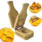 Mini houten bakbananenpers met vormbakje, 2-in-1