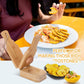 Mini houten bakbananenpers met vormbakje, 2-in-1