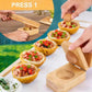 Mini houten bakbananenpers met vormbakje, 2-in-1