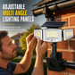 Solar-buitenlamp met 3 lichtkoppen en bewegingssensor