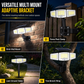 Solar-buitenlamp met 3 lichtkoppen en bewegingssensor