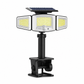 Solar-buitenlamp met 3 lichtkoppen en bewegingssensor
