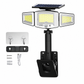 Solar-buitenlamp met 3 lichtkoppen en bewegingssensor