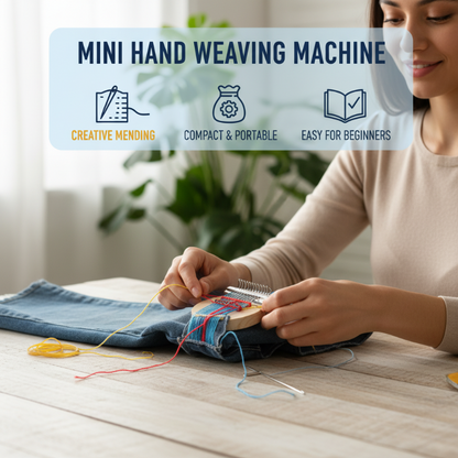Mini-handweefmachine voor kledingreparatie en creatieve patronen