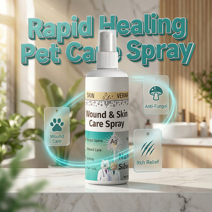 🐾⚡HALVE PRIJS Nanozilver dierenspray verzacht wonden & schimmelbestrijding🐱🐶