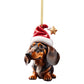 7-delige Kerstboomversiering - Hangende hondenornamenten