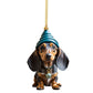 7-delige Kerstboomversiering - Hangende hondenornamenten