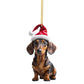 7-delige Kerstboomversiering - Hangende hondenornamenten
