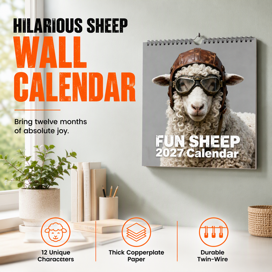 🐑 Grappige schapenbureaukalender
