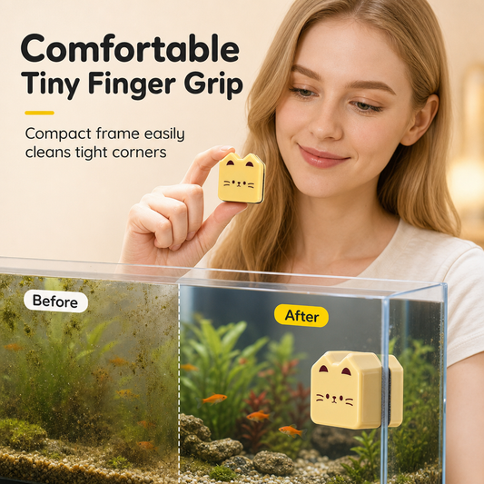 Dubbelzijdige magnetische aquariumglasreiniger