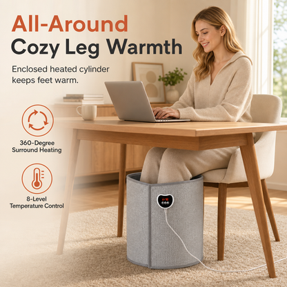 Elektrische Voetenwarmer voor onder het Bureau - Verwarmingskussen met Snelle Verwarming en Regelbare Temperatuur voor Voeten en Benen