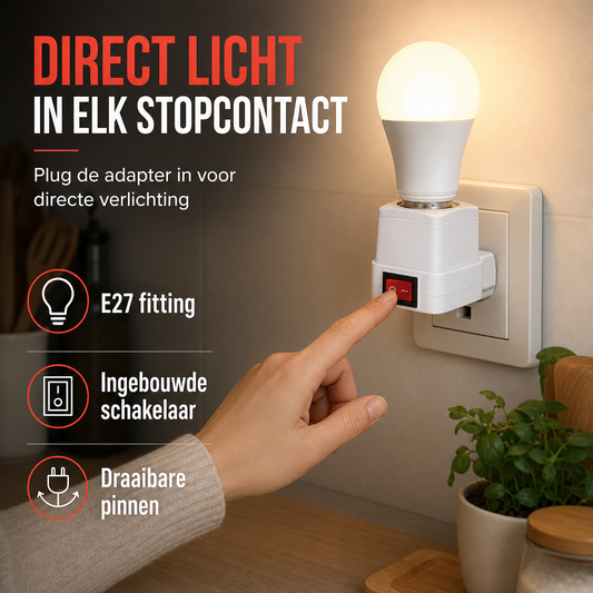 Universele Wandlamp Adapter met Schakelaar