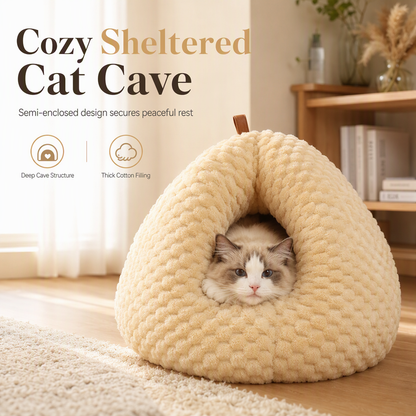 Warm Halfgesloten Kattenbed & Slaapzak