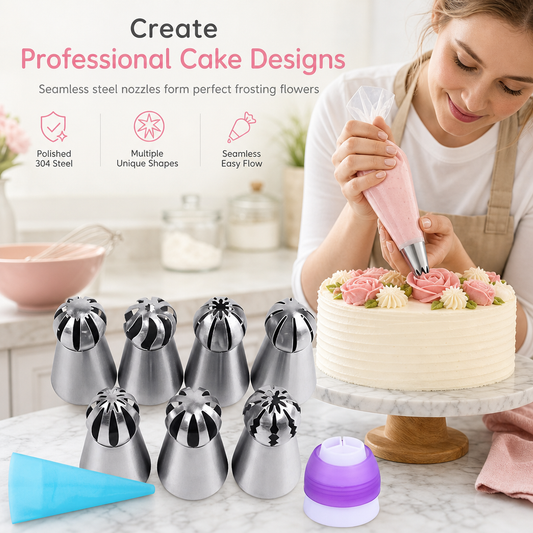 Spuitmondjesset met Diverse Vormen voor Taartdecoratie