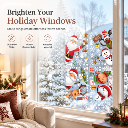 Statische PVC Kerst Raamstickers
