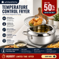 ⏳ Tijdelijke Actie ⏰ Roestvrijstalen Tempura Frituurpan – Met Thermometer, Afdruiprek & Diepe Pan ✨