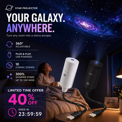 ✨ Plug-and-Play HD-sterrenprojector 🥳 50.000+ tevreden gebruikers